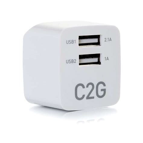 2-Port USB Wall Charger - AC to USB Adapter, 5V 2.1A Output | USB ...