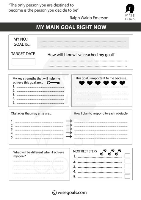 Stylish Goal Setting Worksheets To Print (PDF, FREE)