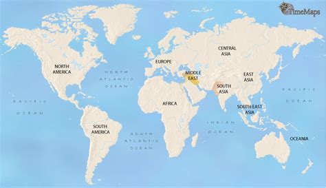 World history map, 3500 BC, showing the first civilization