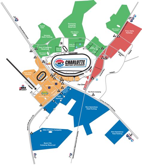 Charlotte Motor Speedway parking map for Coke 600 | Charlotte Observer