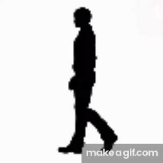 Silhouette walking hood irony on Make a GIF