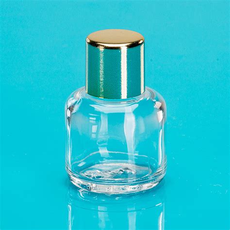 Gerschon packagings | 15 ml bottle clear-glass, screw-lid gold ...