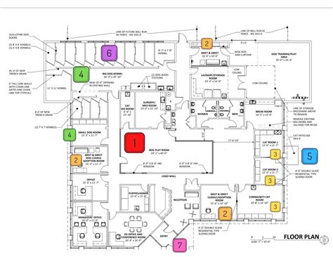 Floor Plan Numbered - Heartland Animal Shelter