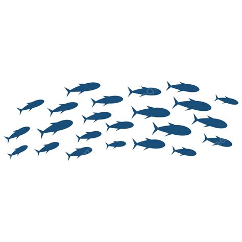 Fish Group Cartoon Silhouette, Fish Clipart, Cartoon Clipart, Group ...