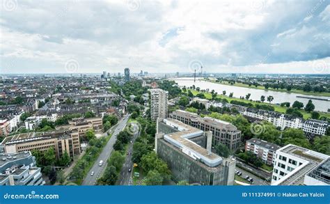 Skyline of Dusseldorf in Germany Panorama Editorial Photo - Image of ...