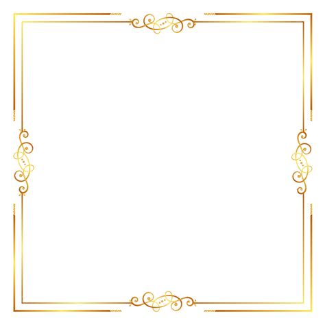 Gold Frame Hd High Quality Border, Gold, Gold Border, Border PNG and ...