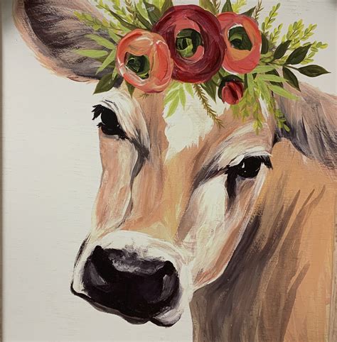 Spring Cow Framed Art