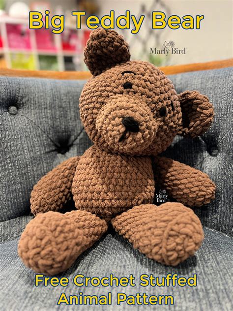 Big Bear | Free Crochet Stuffed Animal Pattern | Marly Bird