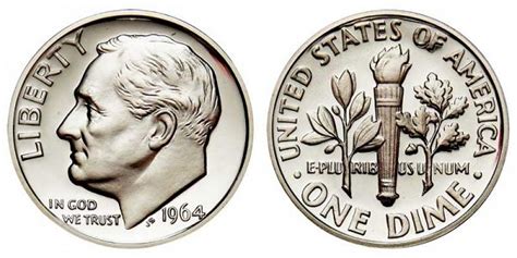 1964 Roosevelt Silver Dimes: Value and Prices