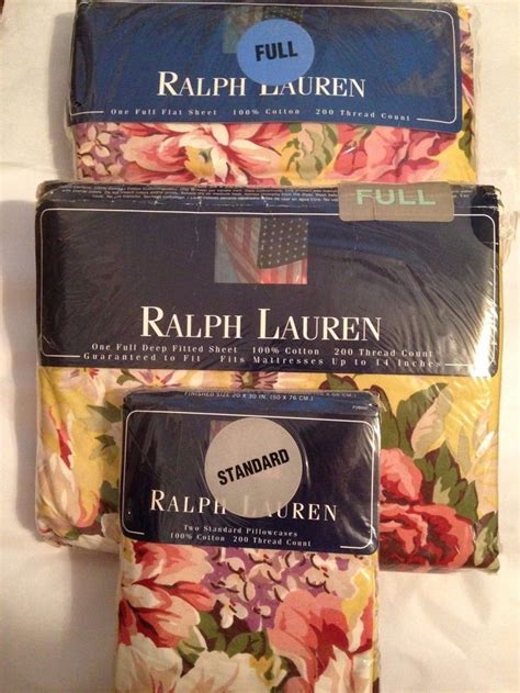 New RALPH LAUREN Brooke Sheet Set New Original Packages Full Flat ...