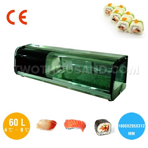 1800MM Tabletop Curved Glass Sushi Refrigerated Display Case TT-SG18 ...