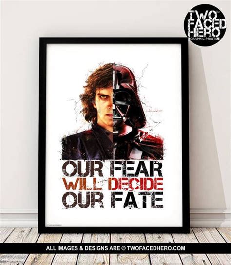 Darth Vader Art Print Anakin Skywalker Inspired Quote | Etsy UK