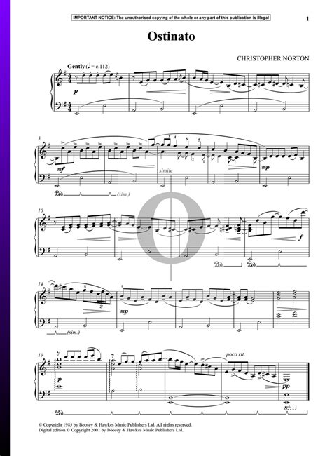 Ostinato (Christopher Norton) Piano Sheet Music - OKTAV