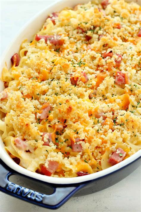 Leftover Ham Casserole - Crunchy Creamy Sweet