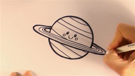 How to Draw a Cartoon Planet Saturn - YouTube