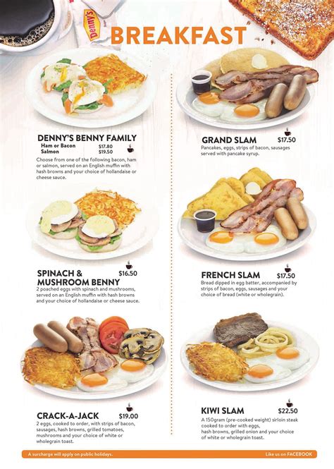 Restaurant Food Menu Breakfast