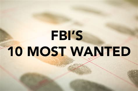 The FBI's '10 Most Wanted'