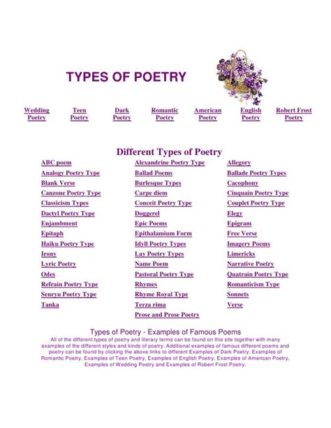 Types Of Poetry