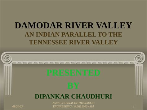 (PDF) Damodar River Valley: An Indian parallel to the Tennessee River ...