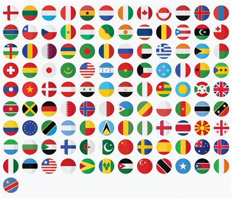 the flags of different countries are shown in this poster, which ...