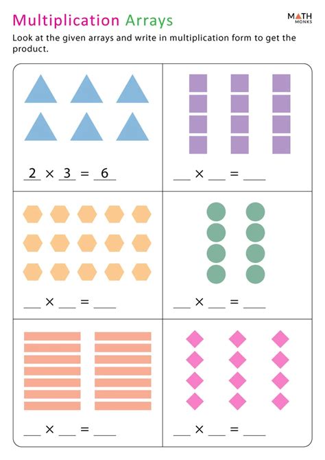 Multiplication Arrays Worksheets - Math Monks