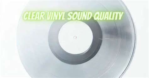 clear vinyl sound quality - All For Turntables