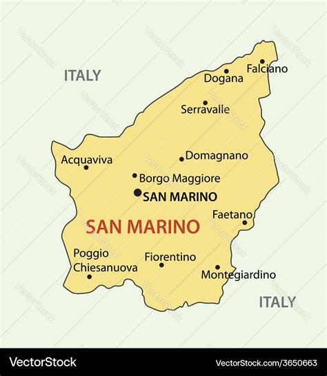 Republic Of San Marino Italy Map - Dniren Hildagard