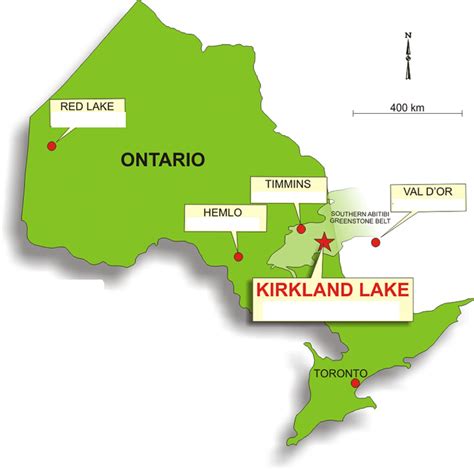 Kirkland Lake Ontario Map