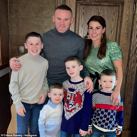 Coleen Rooney dazzles in a green sequin top for a family portrait with ...