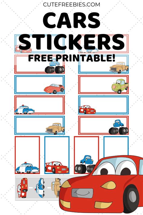 CARS-STICKERS-FREE-PRINTABLE - Cute Freebies For You