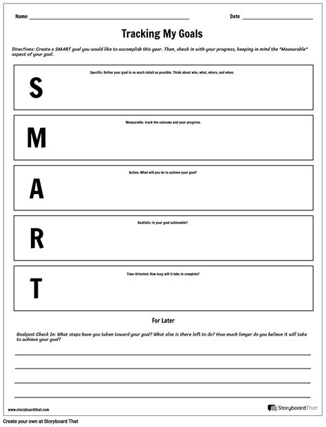 SMART Goal Setting Worksheet - Create & Track Student Goals