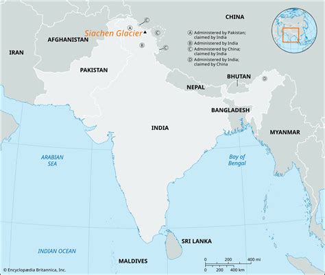 Siachen Glacier | Map, Temperature, War, Elevation, & Location | Britannica