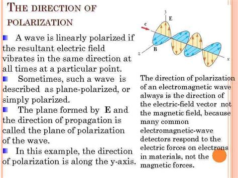 POLARIZATION ELECTROMAGNETIC An electromagnetic wave propagates in