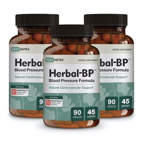 Herbal-BP Natural Blood Pressure Supplement by DailyNutra - Supports ...