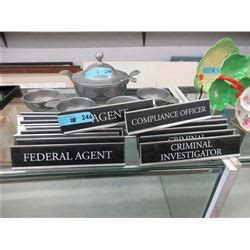 20 Metal Desk Name Plates