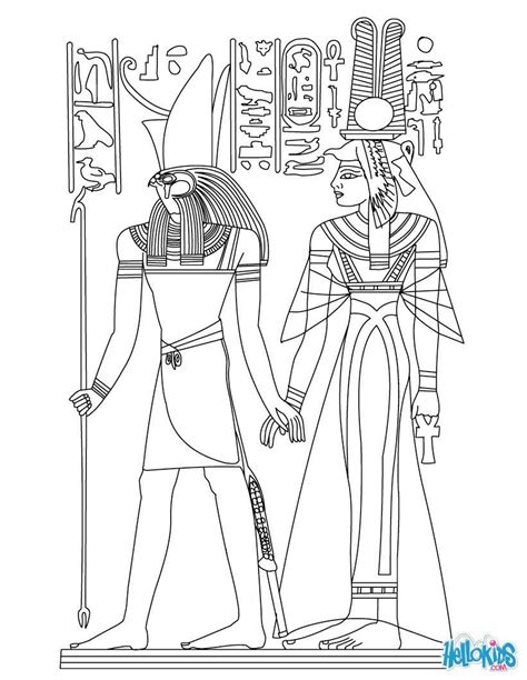 Egyptian Coloring Pages Gods And Goddesses Of Ancient Egypt Coloring ...