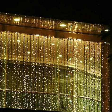 3M x 3M 300 LED Outdoor Window Curtain Icicle Christmas Lights String ...