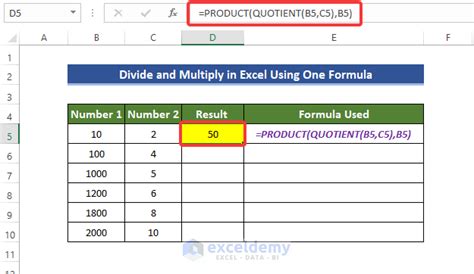 How to Divide and Multiply in One Excel Formula: 4 Methods - ExcelDemy