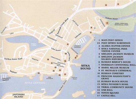 Sitka Downtown Map - Sitka Alaska • mappery