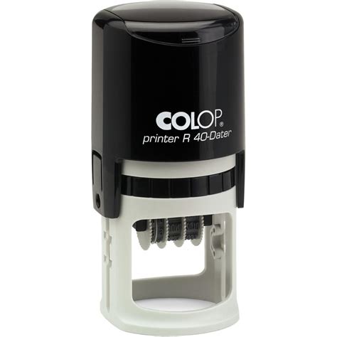 Colop Date & Time Self-Inking 24 Hour Format Stamp With Red & Blue Ink ...