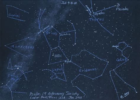 Winter Constellations of the Northern Hemisphere - Sketching - Cloudy ...