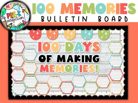 100th Day of School Bulletin Board 100 Memories Bulletin Board 100th ...