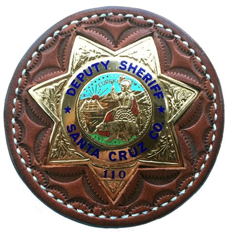 CALIFORNIA -Santa Cruz County Badge Holder | Badge, Badge holders ...