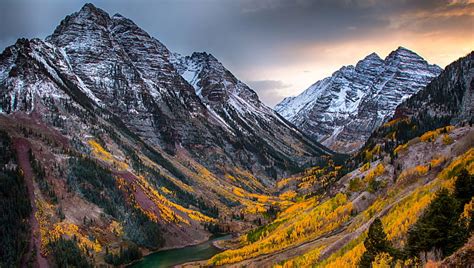 HD wallpaper: mountain, autumn, forest, 4k, scenics - nature, mountain ...