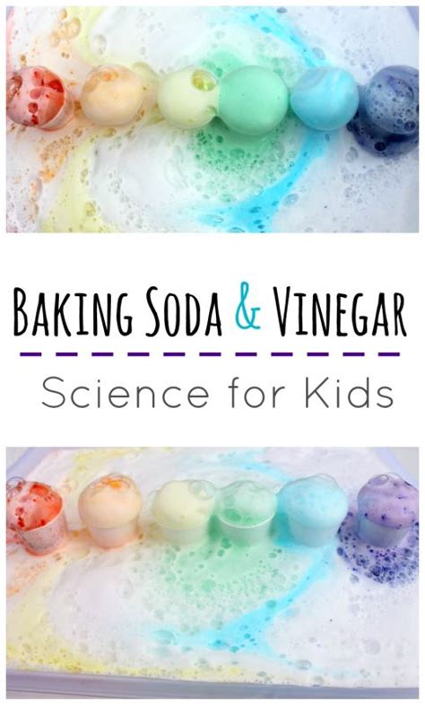 Baking Soda and Vinegar Rainbow Science - Make and Takes