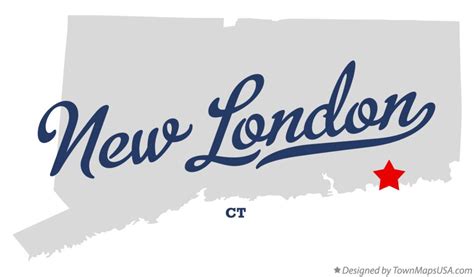 Map of New London, CT, Connecticut