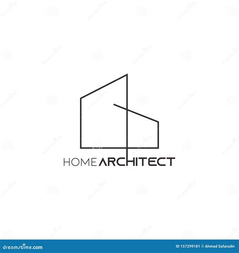 Architect Logo Template Line Minimalist Bauhaus Design, Isolated On ...