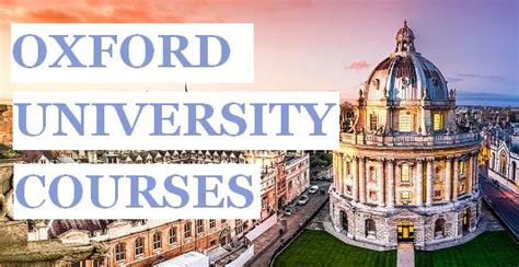 Oxford University Courses | Undergraduate and Graduate Courses