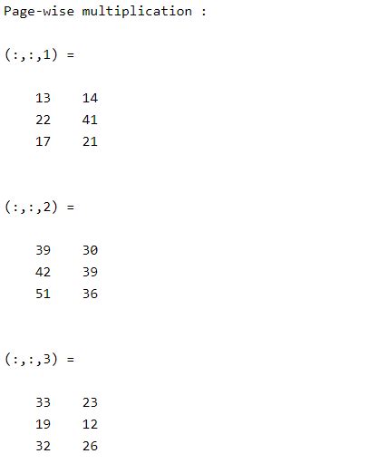 Page-wise matrix multiplication in MATLAB - GeeksforGeeks