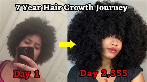 My NATURAL HAIR GROWTH journey || 7 Year Hair Growth - YouTube